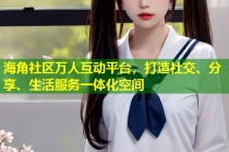 海角社区万人互动平台，打造社交、分享、生活服务一体化空间