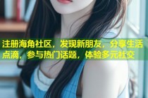 注册海角社区，发现新朋友，分享生活点滴，参与热门话题，体验多元社交