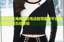 北京宋庄海角社区电话智慧服务平台便捷查询与互动体验