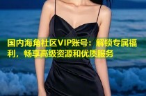 国内海角社区VIP账号：解锁专属福利，畅享高级资源和优质服务